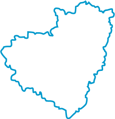 Карта Самарской области в форме сердца